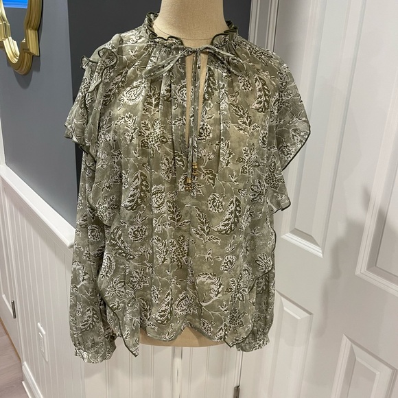 Zara Ruffled Multicolored Blouse - Picture 6 of 13